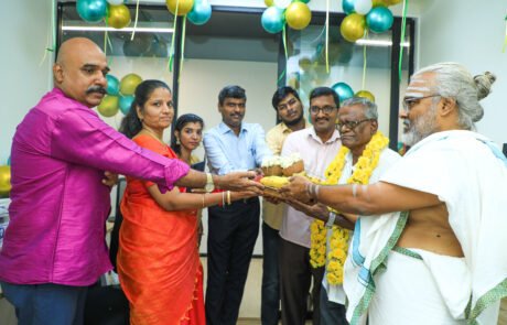 5D8A9145 Lamp lighting ritual at Longshore Labs Chennai office inauguration event